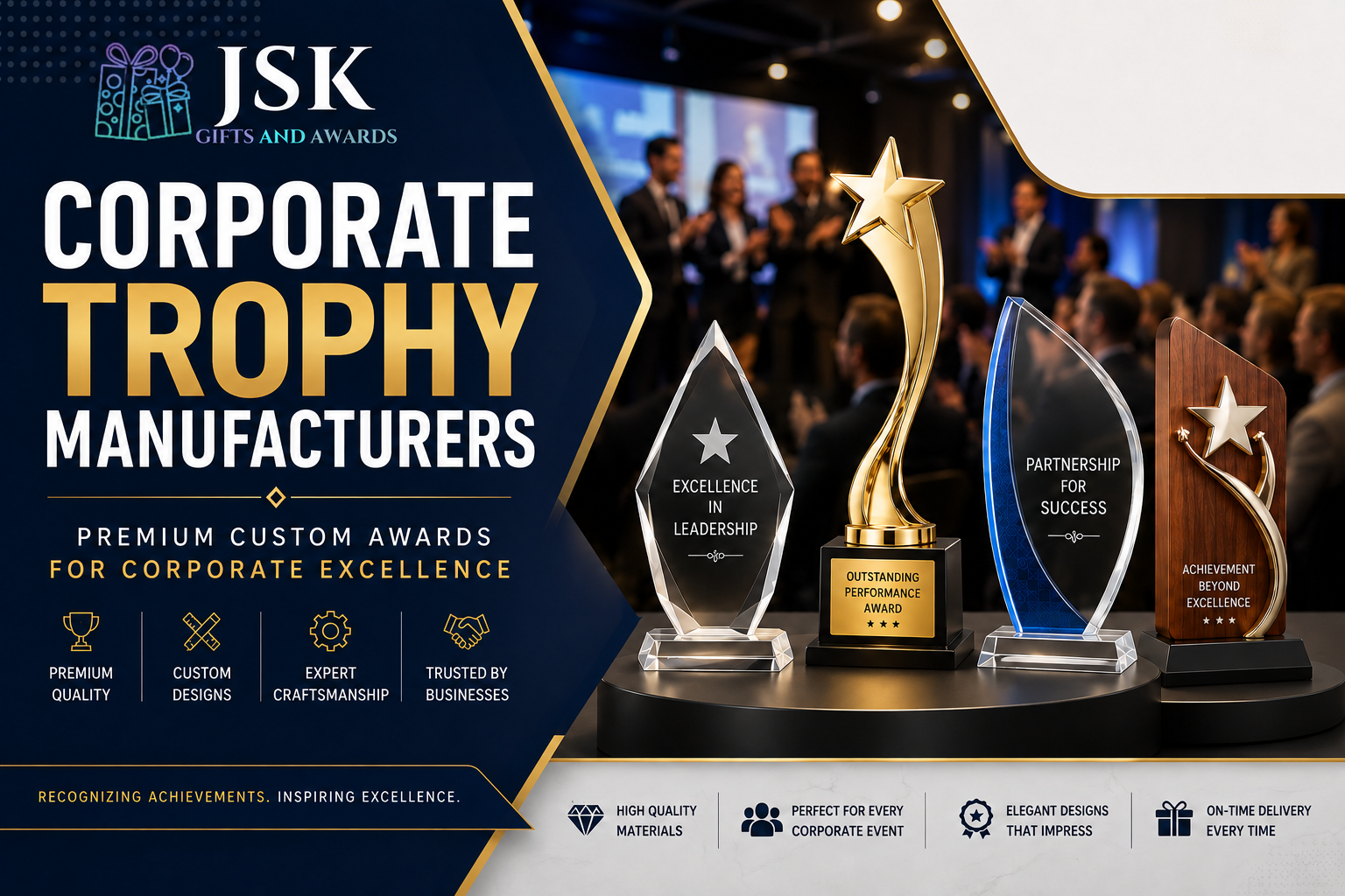 Top Corporate Trophy Manufacturers for Premium Custom Business Awards